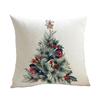 Flax Christmas Cushion Cover Luxury Xmas Throw Pillow Case Merry Christmas Pillow Cover  Bed