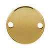 [N1827] - Позолоченный кулон «Медаль», 2 отверстия, 15 мм.