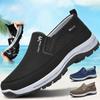 Men's Knit Breathable Loafer Shoes Comfy Non Slip Solid Slip On Sneakers Plus Size
