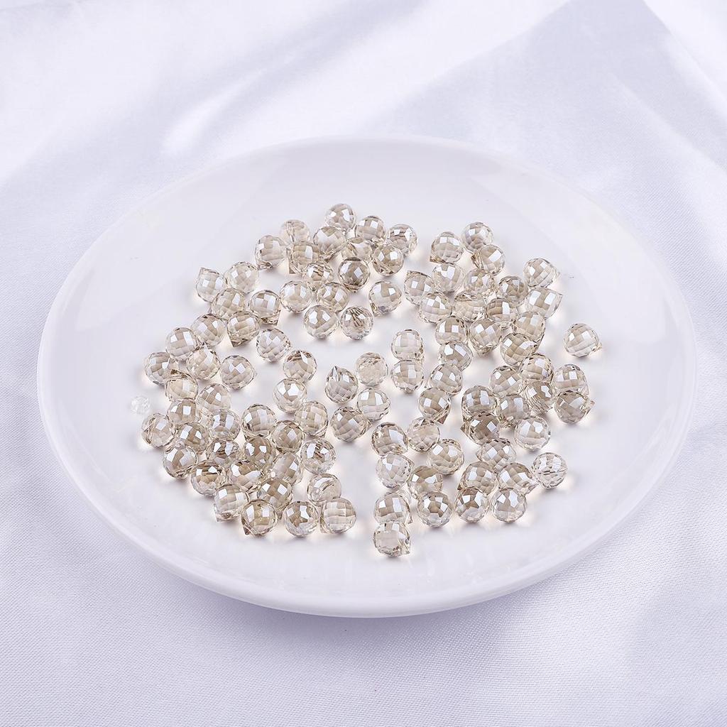 10 шт., хрустальные стеклянные бусины с каплями воды, граненые свободные бусины-разделители для самостоятельного изготовления ювелирных изделий, браслетов и ожерелий
