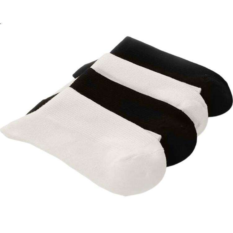 Limi Antibacterial Women's Mid-Calf Socks Autumn Winter Breathable 4 Pairs Black