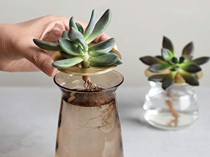 Kinto Flower Vase LUNA Base 80x130mm Brown 20334