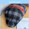 Duckbill Retro Gingham Cap Beret With Ventilation And Sun Protection For Women