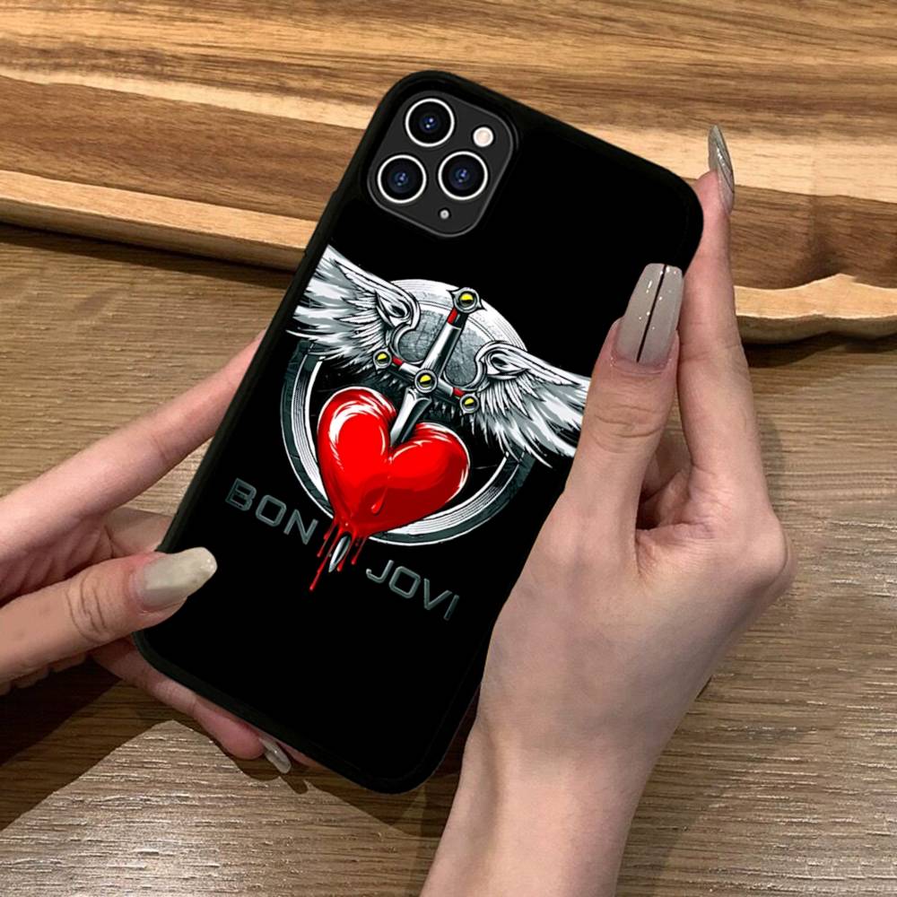 Чехол для телефона Rock Band B-Bon Classic J-JoviS Для iPhone 16 15 14 13 12 11 Pro Max Plus Ударопрочный Жесткий Чехол из ТПУ+ПК