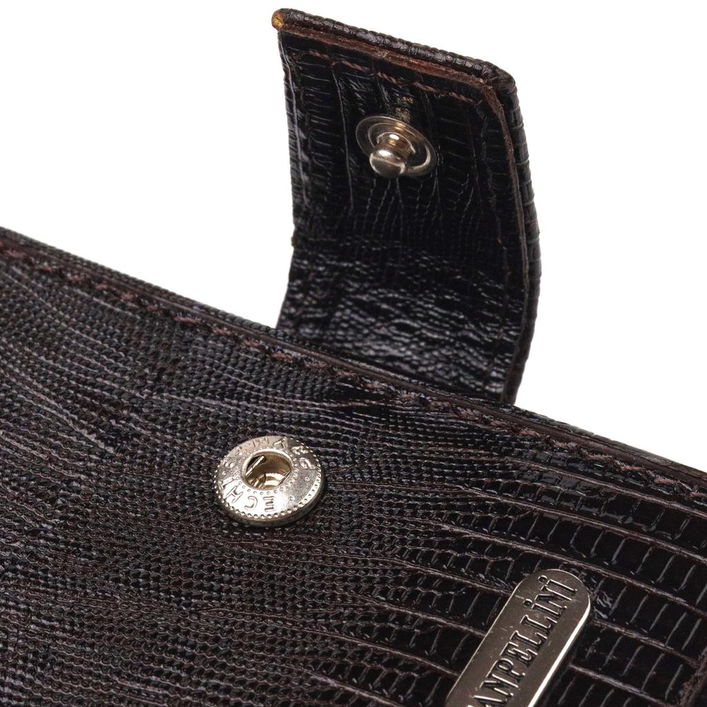 Небольшой мужской кошелек из натуральной фактурной кожи CANPELLINI Purse 21507 Коричневый