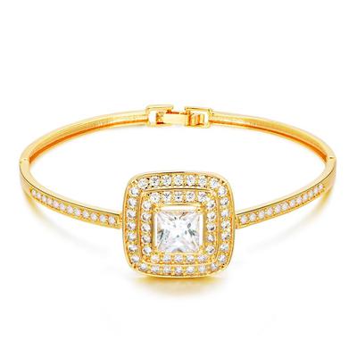 Романтический женский браслет с покрытием из розового золота и кубическим цирконием класса АА