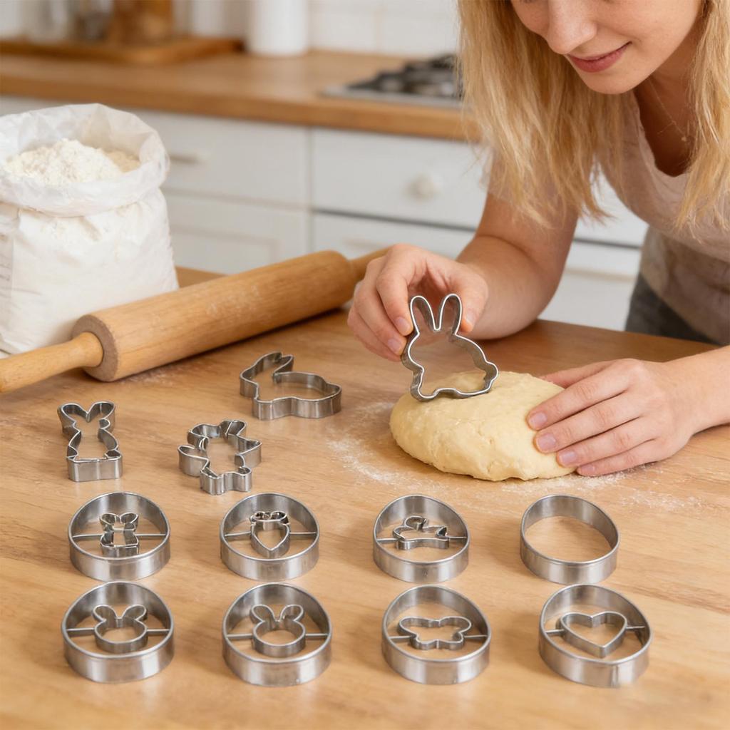 Пасхальный кролик Святое Печенье Форма для вырезания Яйцо Мастика Помадка Рамка Форма Кондитерские Кухонные Аксессуары Пекарня Инструменты для торта для выпечки