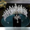 Жемчуг Новый Роскошный Свадебный Свадебный Бант Корона Тиара Хрустальная Корона Тиара Аксессуары для Волос Главные Свадебные Аксессуары