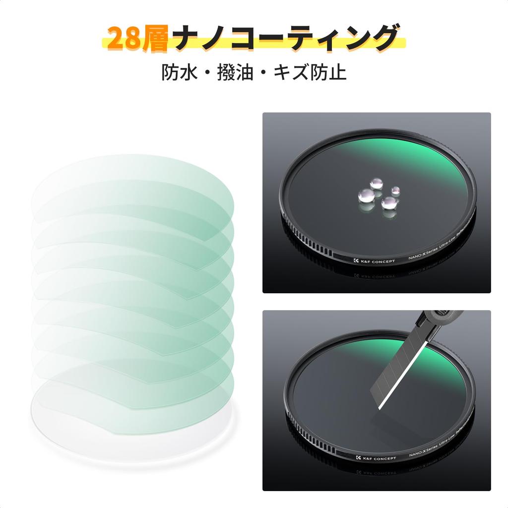 Concept 49mm Reflection Reinforced UV Filter Lens Filter Reflection Reinforced Glass 9H High Hardness Water Dirt Scratch High Lens Protection Filter