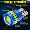 2 шт. Canbus T10 W5W светодиодные лампы 18SMD 3014 + 3030 6000K 168 194 Led 5w5 клиновидная линза автомобиля внутренняя карта купольные фонари парковочный боковой фонарь авто сигнальная лампа