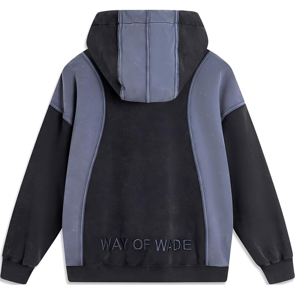 Li-Ning Толстовка с капюшоном и длинным рукавом Wade Series Color Block, черная, с длинными рукавами, AWDU273-1