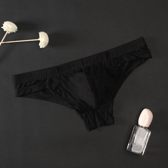 Мужские трусы с низкой талией, тонкие, однотонные, с отличной воздухопроницаемостью, U-образные, эластичные, быстрые