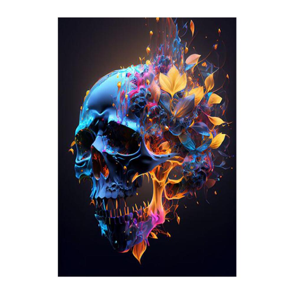 Абстрактные Череп Цветы Портрет Холст Картины Уличное Искусство Граффити Стены Хэллоуин Праздничные Подарки Печать Плакатов Картины Современный Домашний Декор Куадрос
