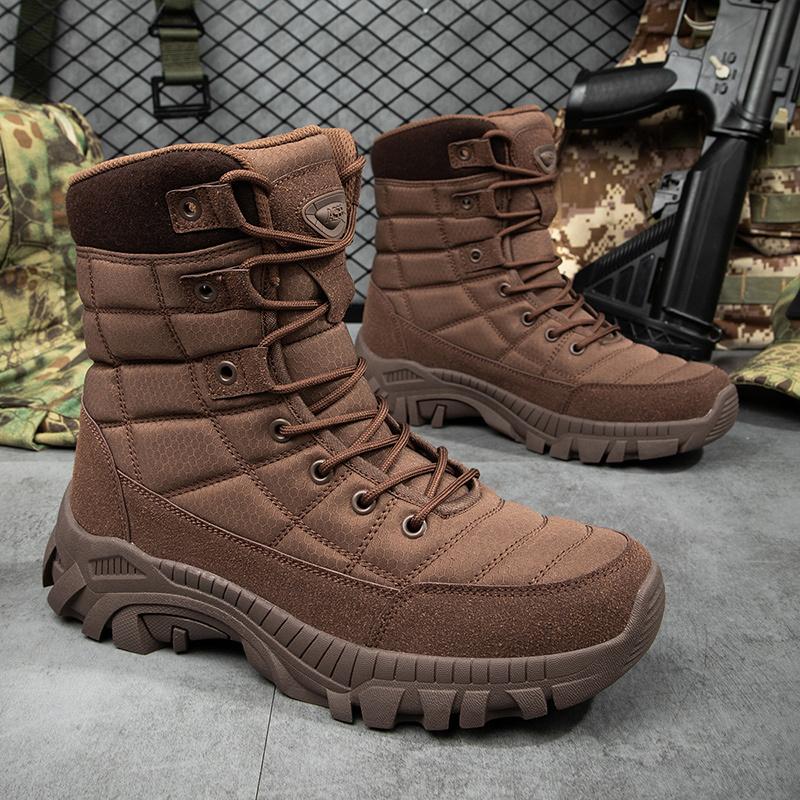 Мужские ботинки высокого качества для походов, мужские ботинки для активного отдыха, нескользящие высокие тренировочные ботинки, мужские ботинки для охоты в джунглях больших размеров