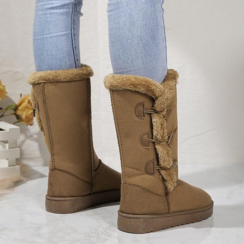 Fashion Classic Plush Snow Boots and Calf Women's Boots Wool Women's Boots Warm Winter Shoes 2025 Winter New Women's Shoes
