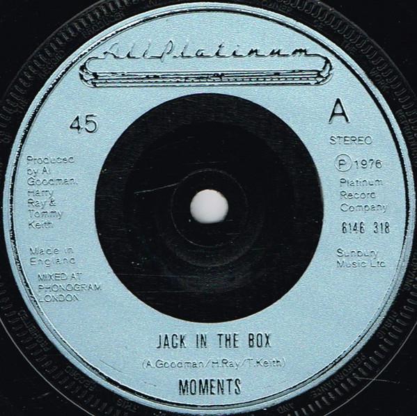 7-дюймовая пластинка МОМЕНТЫ - Jack In The Box 6146318 All Platinum 1976 UK Соул/Фанк Б/У
