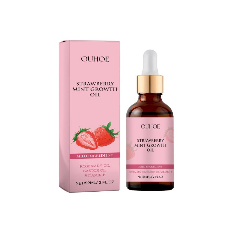 Strawberry Mint Nourishing Oil For Hair Growth Repairing Dry Damaged Hair Enhancing Scalp Health Hair