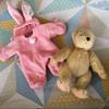[USED] Teddy Bear Rabbit Kigurumi 20cm Material Co. Bear Plush Toy Kigurumi