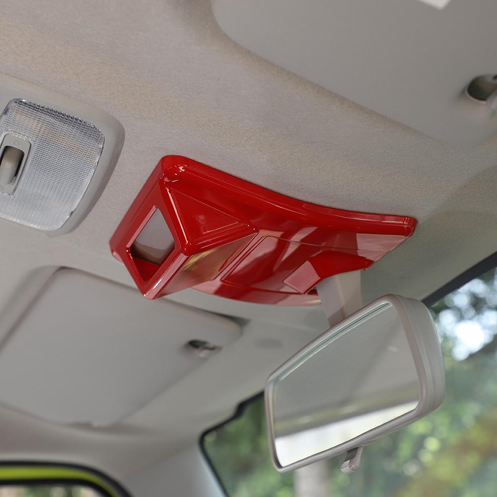 Декоративная крышка основания зеркала заднего вида автомобиля для Suzuki Jimny 2019, аксессуары для интерьера, ABS ( Углеродное волокно, Красный, Серебристый)