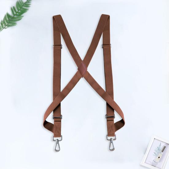 Регулируемые подтяжки унисекс с 2 пряжками, нескользящие съемные X-задние зажимы для рубашки, эластичные подтяжки, аксессуары для одежды