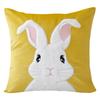 Easter Bunny Soft Cushion Case 45x45cm Bunny Faux Fur Pillow Case Rabbit Pattern Decorative Throw Pillowcase