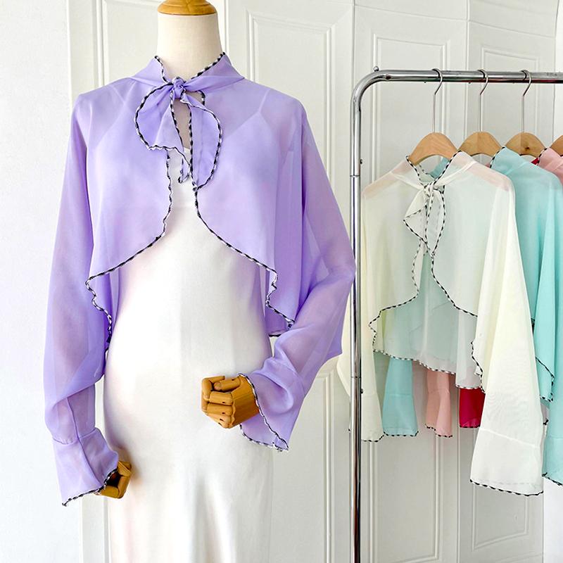 1 шт. Тонкий свободный защитный рукав с длинным рукавом, дышащий женский кардиган, модная защита от солнца, корейский стиль, солнцезащитный платок