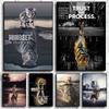 Abstract Surreal Animals Tiger Cat Mindset Motivational Quotes Poster Canvas Painting Wall Art Pictures Living Room Home Decor