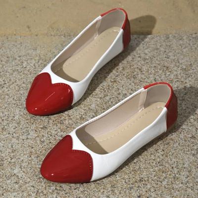 Мода Новые Большие Размеры Женская Обувь на Плоской Подошве Мода Круглый Носок В Форме Сердца Комфорт Мягкая Подошва Повседневная Обувь для Женщин Zapatos De Mujer
