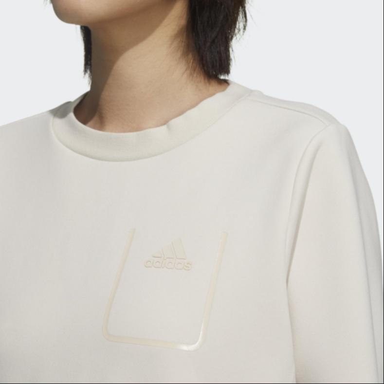 (WMNS) adidas Tech Sweat Side Zipper Athleisure Casual Sports Round Neck Pullover White Hoodie Women's GP0728
