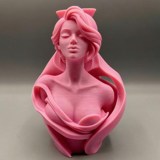 3D-печатная ваза-бюст человека, Художественная скульптура-кашпо для суккулентов, Матовый ПЛА Настольный декор, Креативный подарок для любителей искусства Новоселье