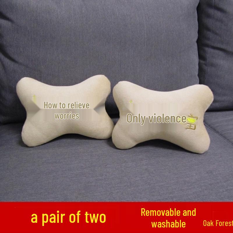 Car Neck and Lumbar Support Pillow Set – Cute Cartoon Design