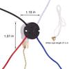Ceiling Fan Switch Kit 3 Speed 4 Wire, Fan Switch Zipper Speed Control Switch, ZE-208S Pull Wire Switch With Rope