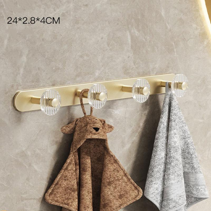 Acrylic Bathroom Hooks Towel Hanger Hook Brushed Gold Clothes Hat Hook Row Robe Hook Kitchen Hook Bedroom Hook Bath Accessories