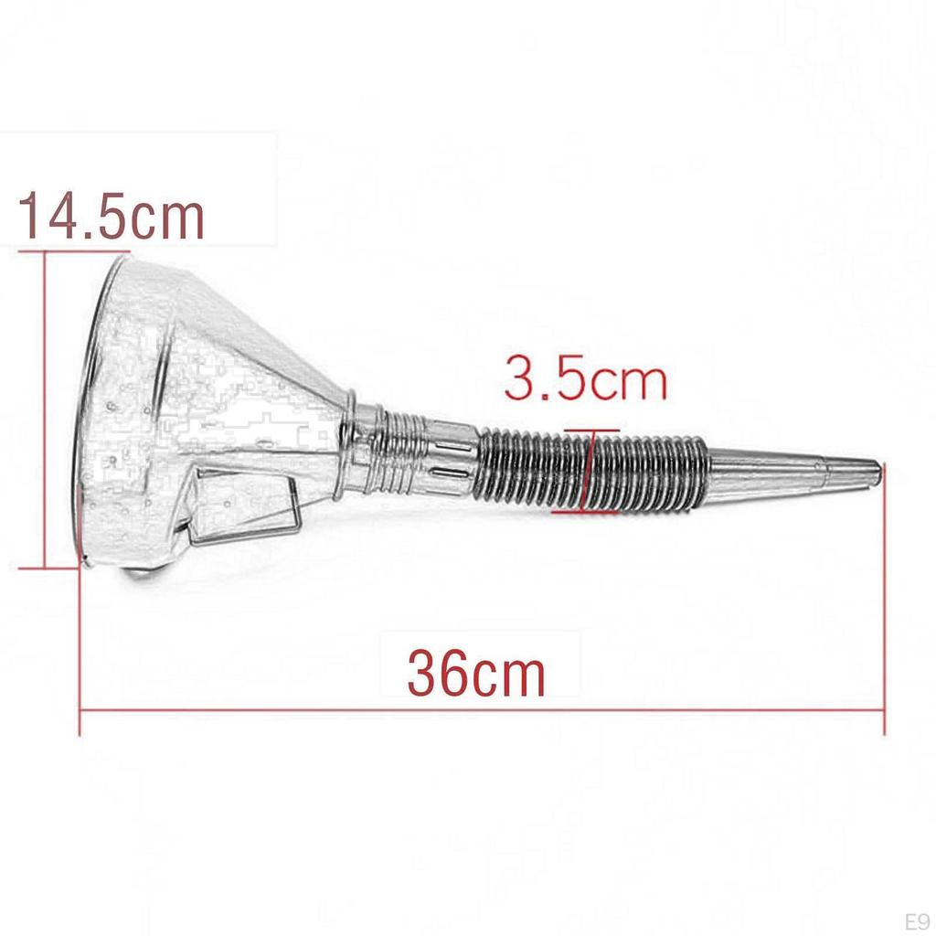 Automotive Funnel Flexible Motorcycles Cars Accessory Wide Mouth Gas Oil with Hose for