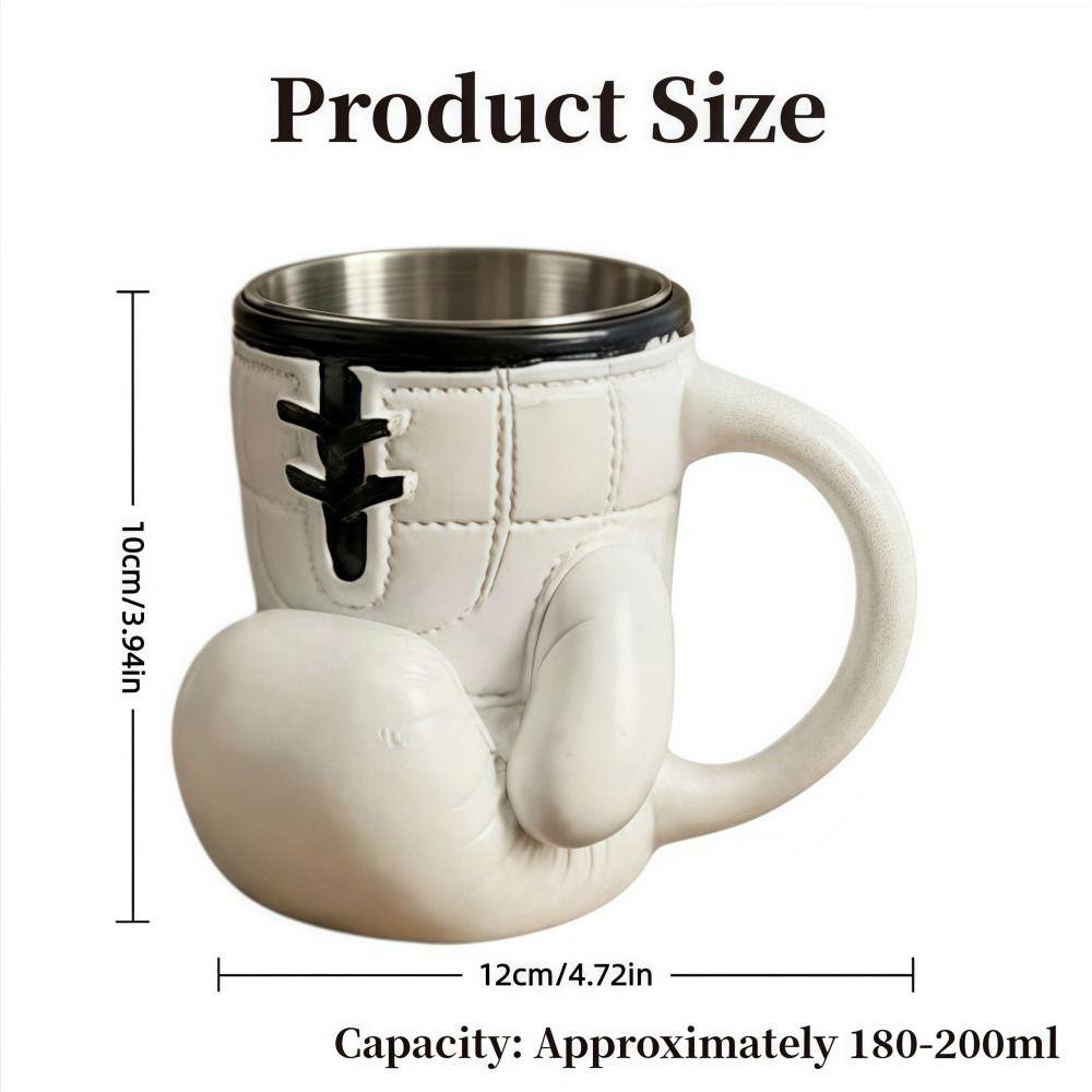 Double Wall Coffee Cup with Handle Water Cup Personalized Boxing Glove Mug  Men Boy Gifts
