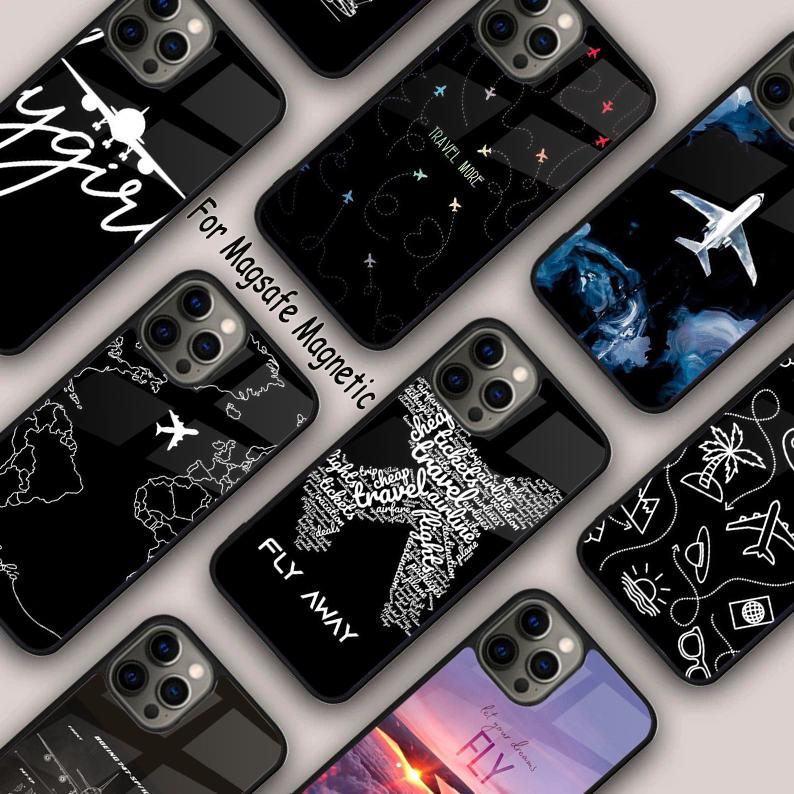 Авиатор Самолет Пилот Самолета Магнитный Чехол для Телефона Для iPhone 17 Air 16 14 13 12 Pro Max 15 Plus Беспроводная Зарядка MagSafe Чехол
