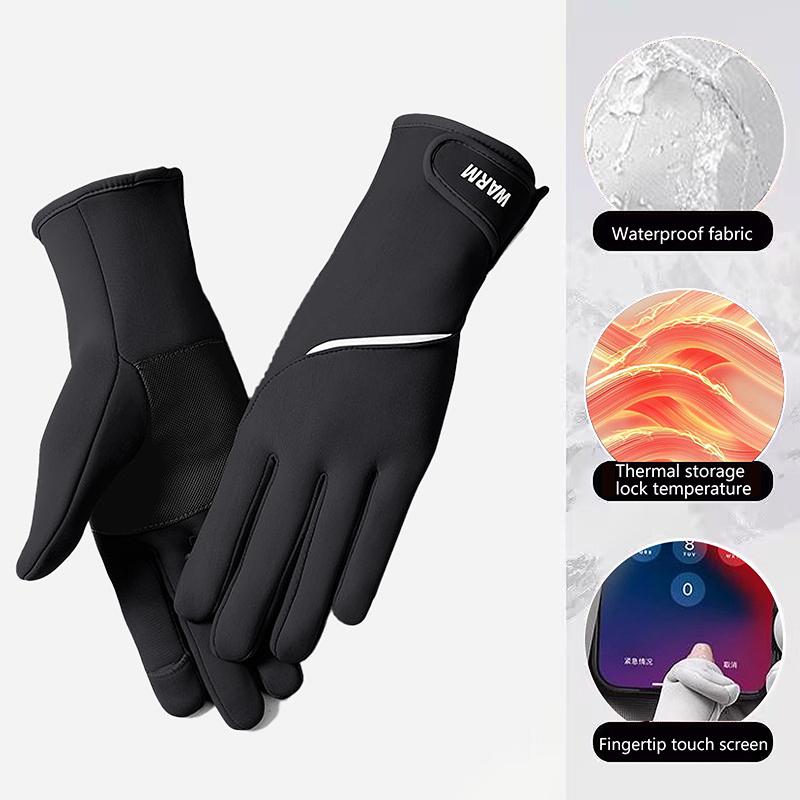 Зимние перчатки для мужчин и женщин, теплые перчатки для сенсорного экрана, водонепроницаемые, для пешего туризма, катания на лыжах, рыбалки, велоспорта, сноуборда, нескользящие перчатки