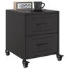 VidaXL Bedside Tables 2 Pcs Black 36x39x43.5 Cm Steel, Cabinet, Bedroom Furniture, Phone Holder, Cabinet 846627