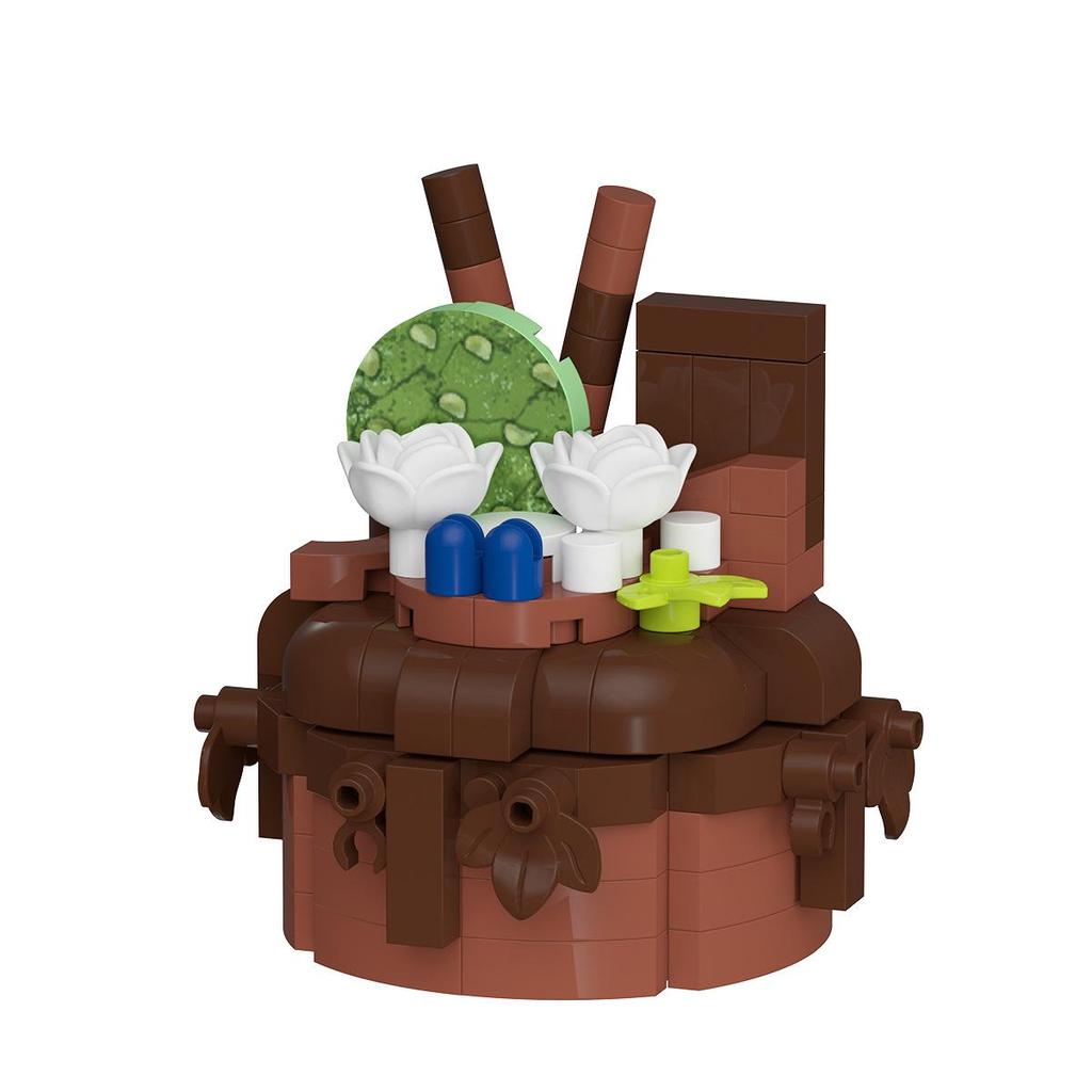 Colorful Triangle Cake Building Blocks - Party Dessert Series Compatible with Lego Ornaments and Gifts