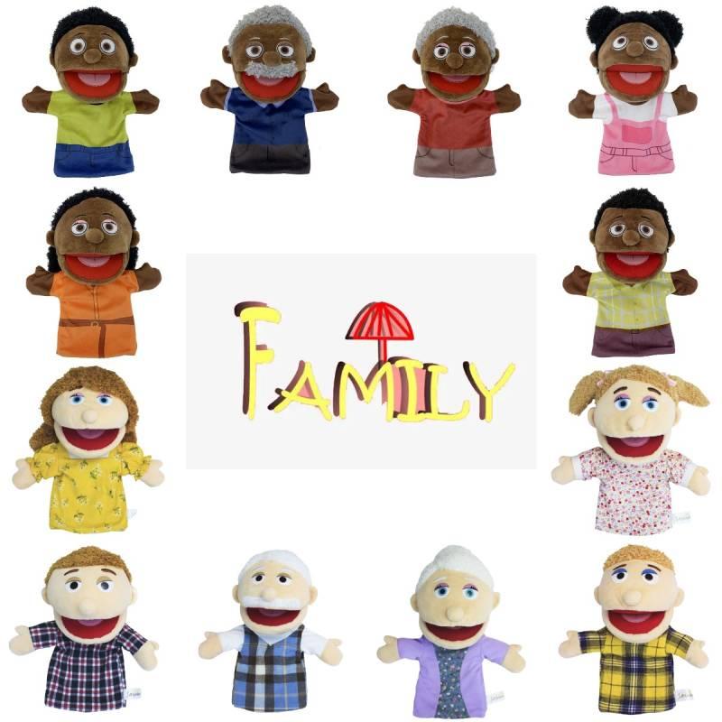 Cartoon Black Half Body Hand Puppet For Interactive Storytelling