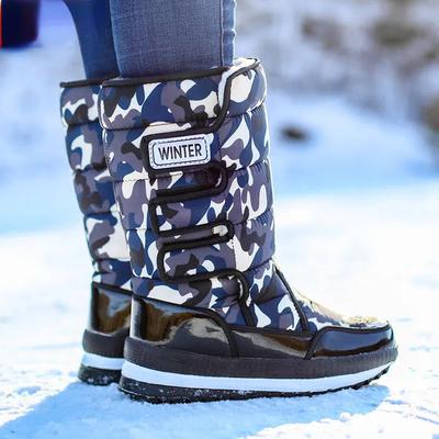 2022 новые утепленные зимние ботинки, зимние плюшевые теплые женские и мужские хлопковые ботинки, непромокаемая нескользящая камуфляжная хлопковая обувь