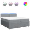 Maison Exclusive - Sommier à lattes de lit avec matelas Gris clair 200x200cm Tissu