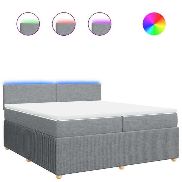 Maison Exclusive - Sommier à lattes de lit avec matelas Gris clair 200x200cm Tissu