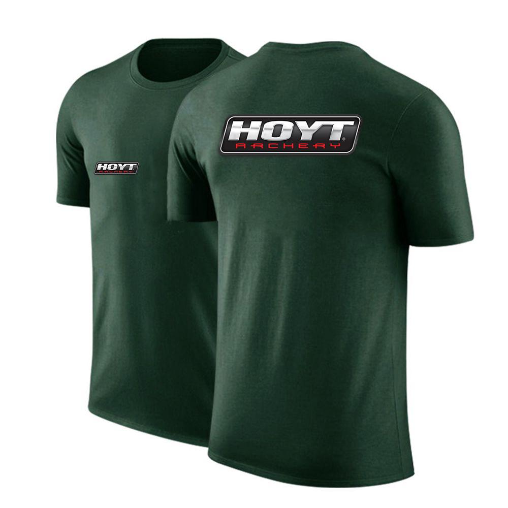 HOYT Archery Huntinger Bows TShirt for Unisex 100 Cotton Lightweight Breathable Slimfit Monochromatic ONeck Casual Basic Top