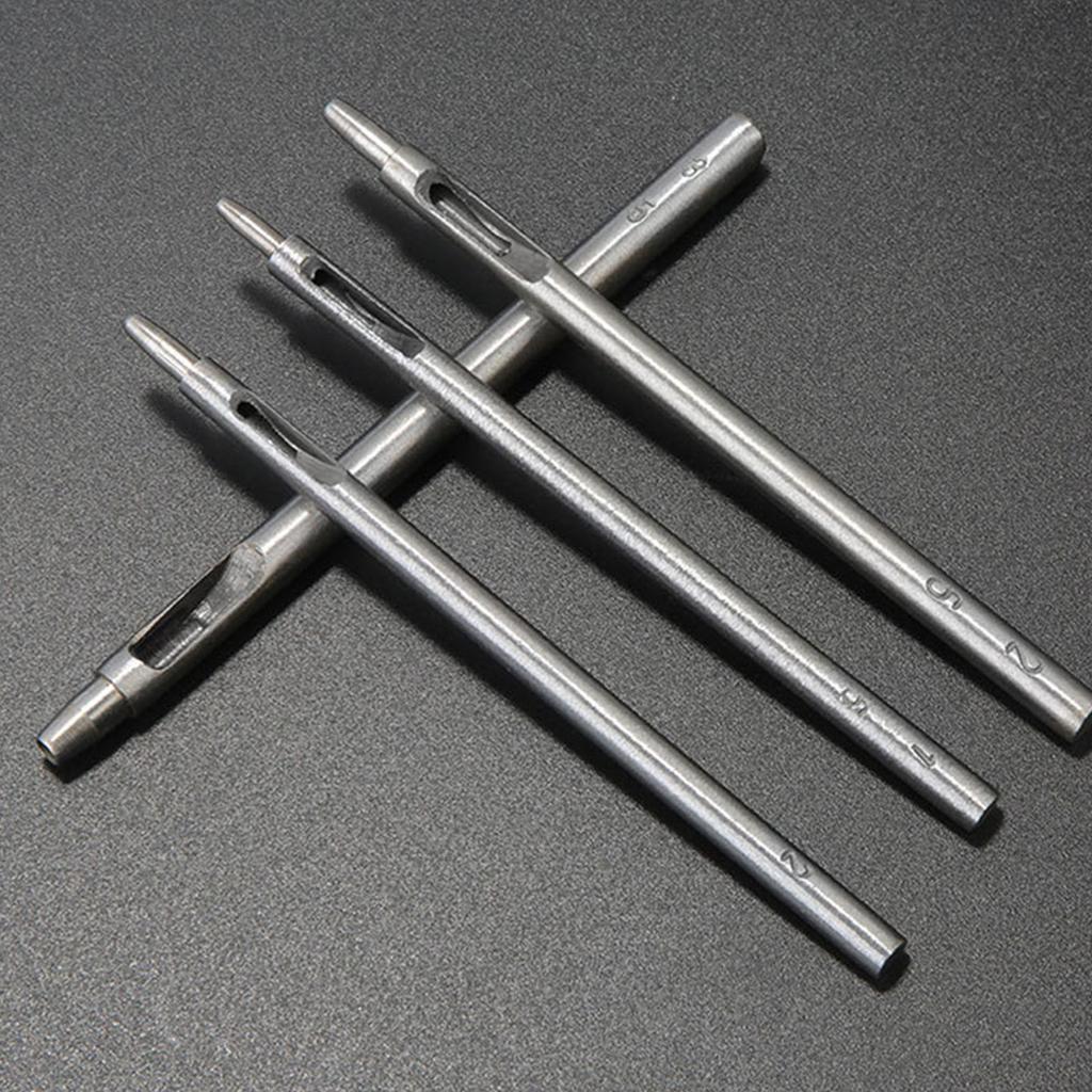 Инструмент для пробивания отверстий в коже от 0,5 мм до 4 мм, круглый пробойник, нержавеющая сталь, инструмент для пробивания кожи для ремня, ткани