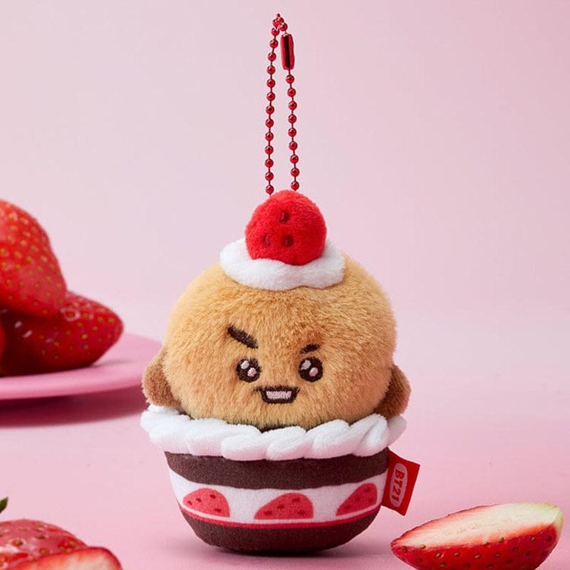 10 см Аниме мультфильм bt21 COOKY SHOOKY плюшевая игрушка креативный клубничный торт вечеринка плюшевая игрушка подвеска рюкзак брелок аксессуары