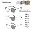Men'S Business Color Changing Presbyopia Glasses Bifocal Photochromic Reading Glasses Women'S Anti-Blue Light Reading Glasses