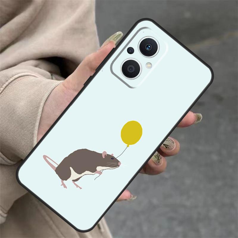 Милый Мультяшный Животный Крыса Чехол Для OPPO Reno 8T 13F 14F 12F 11F 10 12 13 14 Pro 7 8 Lite OPPO Find X8 X6 X9 Pro Обложка