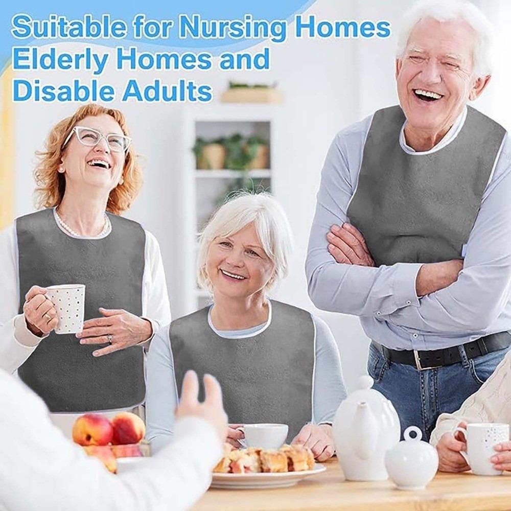 Adjustable Dining Clothing Protectors Soft Mouth Wipe Polyester Dining Cloth Adult