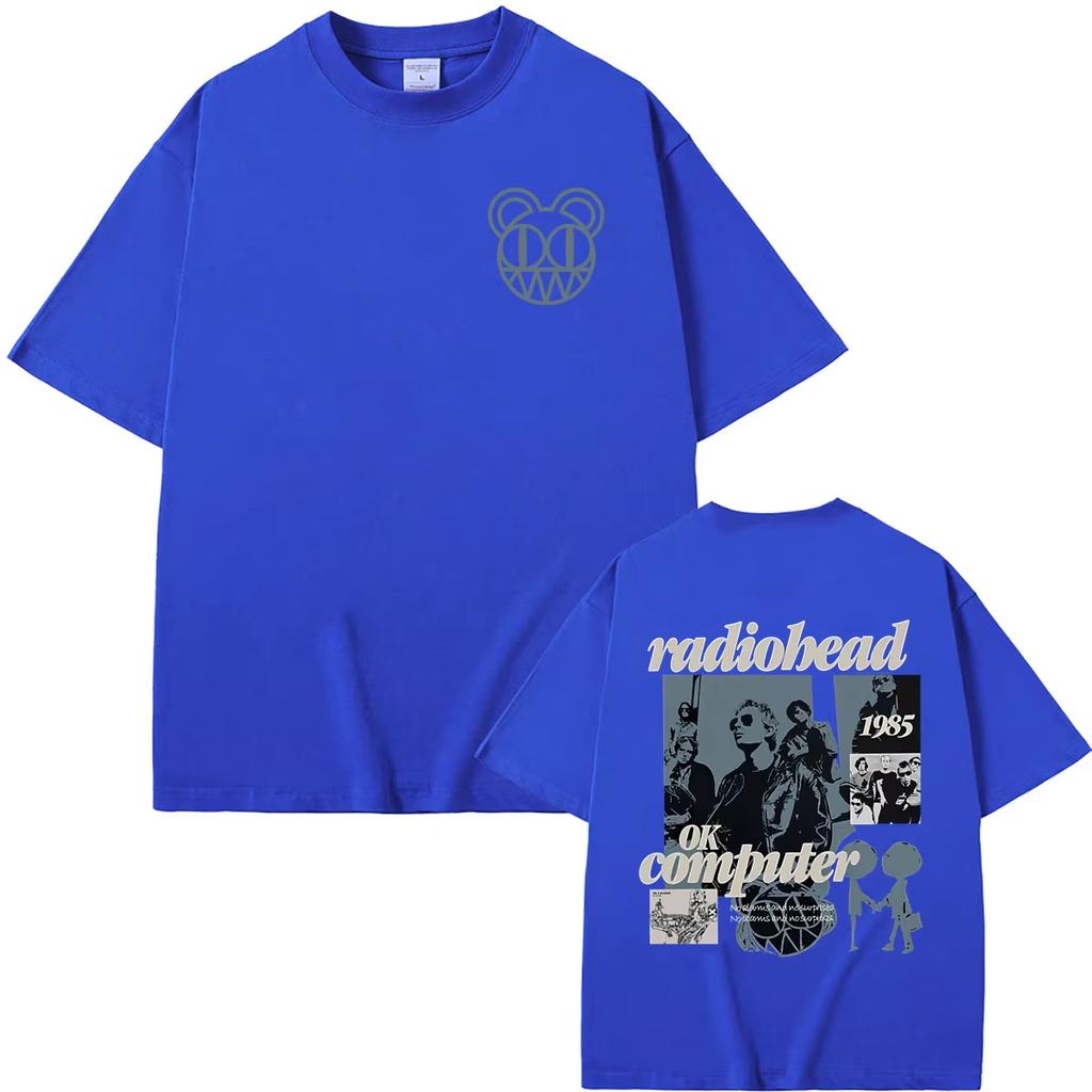 2026 Hot Sale Rock Band Radiohead Ok Computer Graphic Tshirts Unisex Unisex Hip Hop Oversized Tshirt Y2k Harajuku Punk Tshirt